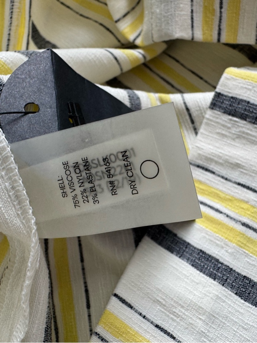 Tommy Hilfiger Yellow, White & Gray Striped Midi Sundress with Waist Tie - Picture 7 of 7